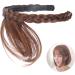CALLARON Bangs Headband Fringe Hair Extensions Front Hair Bangs Human Hair Bangs Hair Accessories for Girls Women (Light Brown) - Buy Online on GoSupps.com