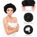 2 Pcs Satin Bonnet Sleep Cap Silk Day and Night Sleep Caps Night Bonnet Sleeping Head Cover Satin Hair Bonnet Elastic Band Chemo Cap for Curly Hair Women Black Natural Braids - Buy Online on GoSupps.com