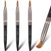 3 Pieces Kolinsky Acrylic Nail Brush Oval Crimped Kolinsky Acrylic Brush Set, Nail Art Brush with 2-Color Stitching Design Metal Handle for Acrylic Manicure Tool (5.83 Inch, 5.91 Inch, 6.02 Inch) 5.83 Inch , 5.91 Inch , 6.…