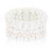 Sibba 1 Piece Spa Headband For Washing Face Wash Makeup Sports Shower Wide Hair Band Headpiece Puffy Fuzzy Fluffy Cloth Head Hairband Wristband Facial Beauty Wrap Women Girls (White)