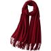 Ladies Triangle Scarf - Warm Elegant Cotton Winter Wrap in Wine | Perfect Neck Warmer - Buy Online on GoSupps.com
