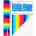 Gatichetta Heat Transfer Vinyl Roll  Gradient Rainbow Iron on HTV Vinyl 12" x 6FT  Smooth PU HTV for T-Shirts  Fabric  DIY Designs 12" x 6ft Pu Rainbow 01 - Buy Online on GoSupps.com