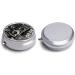 Vintage Camera Print Round Pill Box | 3 Compartment Portable Pill Organizer | Decorative Metal Pocket Case for Medicine - Buy Online on GoSupps.com