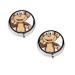 Monkey Printed Printed Mini Round Pill Box Pill Box 3 Compartment Medicine Pill Case Pill Organizer Travel Pillbox Portable Pill Box for Pocket Home Office Use