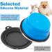 Foldable Travel Dog Bowls - 2 Pack Portable Silicone Feeding Bowls with Lids & Hooks - Ideal for Dogs & Cats on Hikes & Camping (Large Black & Blue) - Buy Online on GoSupps.com