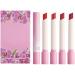 Mini Matte Red Lipstick 4 Pack Sets Lip Kit Long Lasting Waterproof Lipstick Women Make Up Women Make Up Velvet Cosmetic Lipsticks (Purple)