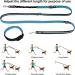 Etaccu 3m Double Linen Free-Handed Practice Line - Non-Slip Handle for Medium to Large Dogs up to 50kg - Reflective Blue - Buy Online on GoSupps.com