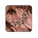 Unicra Bride Wedding Hair Vine Pink Rhinestone Silver Bridal Headband Headpiece Crystal Hair Accessories for Women and Bridesmaid