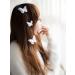 Yueton 12pcs Handmade Embroidery Organza Butterfly Barrettes Bobby Pin Hair Clips - White - Buy Online on GoSupps.com