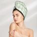 Hair Towel Wrap - Quick Drying Turban with Button | Green Checkboard Hair Drying Towel for Effortless Style - Buy Online on GoSupps.com