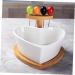 Zerodeko Food Container 1 Set Serving Food Salad Container Fruit Desserts Tableware Dessert with Bowl Heart Kitchen Soup Bowls White 16X16X10.5CM - Buy Online on GoSupps.com