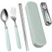Flatware Set | Stainless Steel Cutlery Flatware - Portable Fork Spoon with Storage Box Dinner Utensils for Family School Kitchen Picnic - Buy Online on GoSupps.com