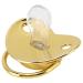 Luxury Baby Pacifier - Soft Silicone Nipple with Chain Clip for Newborns 6-18 Months - Gold - Buy Online on GoSupps.com