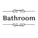 Jiuhong Vinyl Wall Decal Wall Art Sticker Creative Home Decoration Bathroom Removable Cute Door Stickers for Toilet/Laundry Room/Bathroom/Restroom (Bathroom)