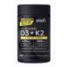 GOOFY TURTLE Sports Vitamin D3 K2 with 5000iu of Plant-Based D3 & 100mcg of Vitamin K2 as MK-7 Non-GMO Verified & Vegan Certified - 160 Liquid Softgels