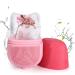 Ice Roller for Face and Eye Upgrated Ice Facial Roller Facial Beauty Ice Roller Skin Care Tools Ice Facial Cube Gua Sha Face Massage Silicone Ice Mold for Face Beauty (Pink)