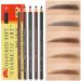 5pcs/set 5 Colors Eyebrow Pencil Natural Makeup Eyebrow Enhancers Cosmetic Art Waterproof Tint Stereo Types Coloured Beauty Eye Brow Pen Tools