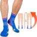 HIGHERSOCKS 2023 Far Infrared Schorl Titanium Ion Heightening Booster Socks - Light Blue Large - Buy Online on GoSupps.com