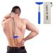 Oversized Portable Extendable Back Scratcher, Upgraded Metal Stainless Steel Telescoping Back Scratcher Tool with Canvas Carrying Bag Blue