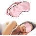 Zeiwohndc Double Sided Imitation Silk Satin Sleep Eye Mask - Women's Solid Color Anti-Aging Skin Care Blindfold with Elastic Band - Buy Online on GoSupps.com