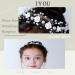 IYOU Princess Communion Headpiece Flower White Headband Pearl Hair Vine Bridal Wedding Hair Accessories for Flower Girls - Buy Online on GoSupps.com