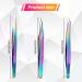 Lash Tweezers Set - 3Pcs Stainless Steel Extension Tweezers | Straight & Curved Eyelash Styles for Eyebrows, False Lashes, Nails | Titanium Color - Buy Online on GoSupps.com
