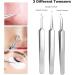 4 pcs Blackhead Remover Comedone Extractor Acne Clip Curved Blackhead Tweezers Kit Professional Stainless Pimple Acne Blemish Removal Tools Kit (Acne 4-Piece Set) - Buy Online on GoSupps.com