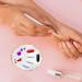 Harz Nail Art Palette - White Mixing Plate with Golden Rim for Nail Polish & Makeup | Perfect for Creative Nail Art Designs - Buy Online on GoSupps.com
