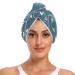 Small Wildflowers Hair Towel 2 Pack Super Absorbent Hair Drying Towel Quick Dry Hair Turbans Head Towel with Button Twisty Wrap for Women Girls