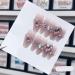 Removable and wearable nail art French Almond Ombre Handmade Press On Nails Long Acrylic False Nail Tips InNail (Color : 29109 Size : L)