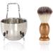 Buy SunshineFace 3 in 1 Shaving Set for Men - Premium Shaving Brush Stainless Steel Soap Dish & Holder - Perfect Grooming Gift - Buy Online on GoSupps.com