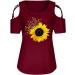 Women's Cold Shoulder O-Neck Blouse - Summer Casual Loose Top - X-Large - Buy Online on GoSupps.com
