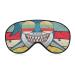 Sleeping Mask Cute Daddy Shark Soft Eye Mask with Adjustable Strap Comfortable Blindfold Eyeshade for Night Sleep