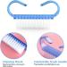 4 Pcs Colorful Handle Nail Brushes Set for Cleaning Nails - Small Nail Scrubbing Brush - Fingernail Brushes - Plastic (Blue Green Pink Purple) - Buy Online on GoSupps.com