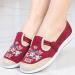 Red Embroidered Ethnic Style Women's Casual Sneaker Shoes - Size 8 - Buy Online on GoSupps.com