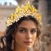 Zoestar Leaf Bride Wedding Crowns and Tiaras Gold Flower Crown Headband Princess Goddess Headpiece Bridal Headwear for Women - Buy Online on GoSupps.com