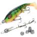 3-Piece Stinger Hook Set with Leader System | Sizes S M L for Bait 10-18cm | 5 Interchangeable Weights | Jigkopf Drilling for Rubber Fish | Shallow Rig & Hecht K der - Buy Online on GoSupps.com