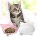 Non Slip Cat Bowl for Stress Relief - Shallow Cat Food and Water Dish - Safe Food-Grade Material - Pink+White - Buy Online on GoSupps.com
