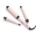 Babyliss curl and wave trio multi -style professional curling iron with 3 attachments for curls waves and beach waves soft pink ms750e new black/pink