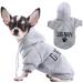 Paiaite Grey Chihuahua Dog Hoodie Winter Small Dog Sweatshirt with Leash Hole Warm Pet Clothes for Puppy Dog Sweater Coat Clothing Dog Navy L L Grey