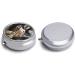 Round Pill Box with Wildlife Wolf Print | 3 Compartment Metal Pill Organizer | Decorative Portable Pocket Case - Style 25 - Buy Online on GoSupps.com