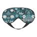 Teal Grey and White Floral Eye mask Soft Elastic and Adjustable Nighttime Comfort Sleeping mask Suitable for Both Men and Women