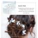 Unicra Silver Rhinestone Bride Wedding Hair Pins - Pack of 5 | Bridal Hair Pieces Prom Clips for Women and Girls - Buy Online on GoSupps.com