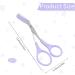 Professional Precision Eyebrow Scissors with Comb - Purple Eyebrow Trimmer for Men and Women - Buy Online on GoSupps.com