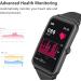 FITVII Fitness Tracker, Heart Rate Blood Pressure Monitor Activity Tracker, 1.57'' Touch Screen Calorie Step Counter IP68 Waterproof Watch with Weather Sleep Monitor Music Control for Women Men Kids Black - Buy Online on GoSupps.com