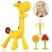 Baby Teething Toys (4-Pack) - Silicone Banana Toothbrushes & Fruit Giraffe Teethers Set with Storage Case - Buy Online on GoSupps.com