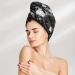 Seamless Skull Pattern Microfiber Hair Towel - Soft Absorbent Quick-Dry Wrap for Women with Long Curly & Thick Hair - Buy Online on GoSupps.com