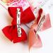 Christmas Bow Hair Clips - 2 Pack Red Bowknot Barrettes for Women, Girls, Kids | Handmade Hair Accessories for Party Decoration and Cosplay Costume - Buy Online on GoSupps.com
