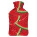 Watermelon Hot Water Bottle With Cover Plush Bed Bottle Hand Warmer For Adults And Children 26.5X15.3cm