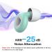 Silicone Noise Cancelling Ear Plugs for Sleep - Reusable Hearing Protection with 25dB Canceling Efficiency - 6 Ear Tips Included - Green - Buy Online on GoSupps.com